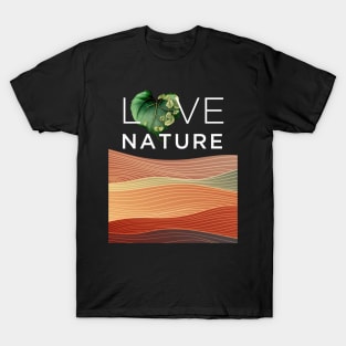 Love Nature No. 4: Have a Green Valentine's Day on a Dark Background T-Shirt